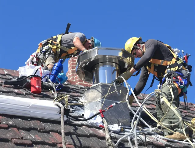 Protective chimney cap installed by Holbrook Chimney Sweep in Holbrook, MA