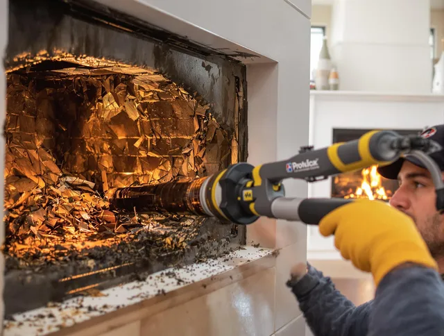 Professional chimney cleaning by Holbrook Chimney Sweep in Holbrook, MA