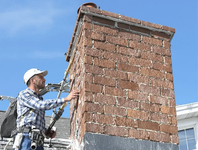Brickwork for a chimney rebuild by Holbrook Chimney Sweep in Holbrook, MA