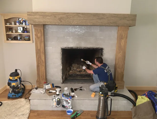 Detailed creosote removal process by Holbrook Chimney Sweep in Holbrook, MA