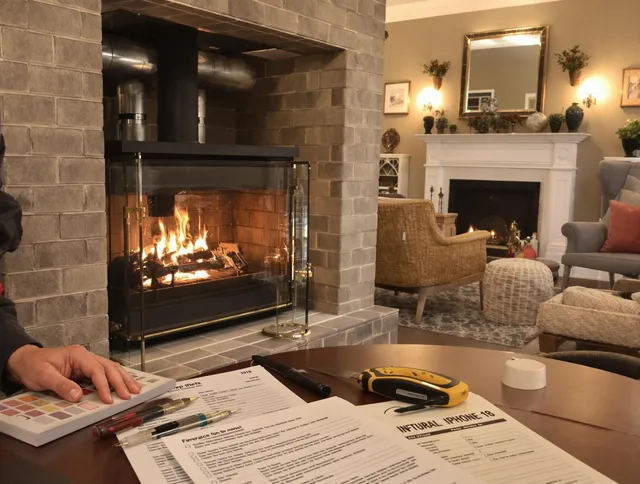 Holbrook Chimney Sweep verifying fireplace safety measures in Holbrook, MA